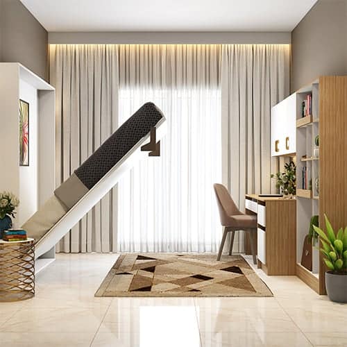 Best Interior designers in Bhubaneswar designed a space-saving murphy bed