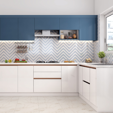Best modular kitchen in Bangalore with modern L-shaped design