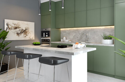 Biophilic kitchen design ideas with natural light and greenery