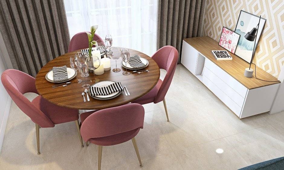 Dining room interior design for 2bhk home design in bangalore