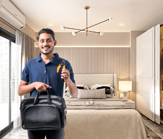 Complete home interior services including electrical services