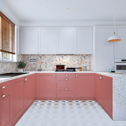 G-shaped kitchen design for independent houses in Mumbai