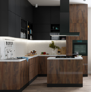 Island kitchen design for luxury homes in Pune Kharadi