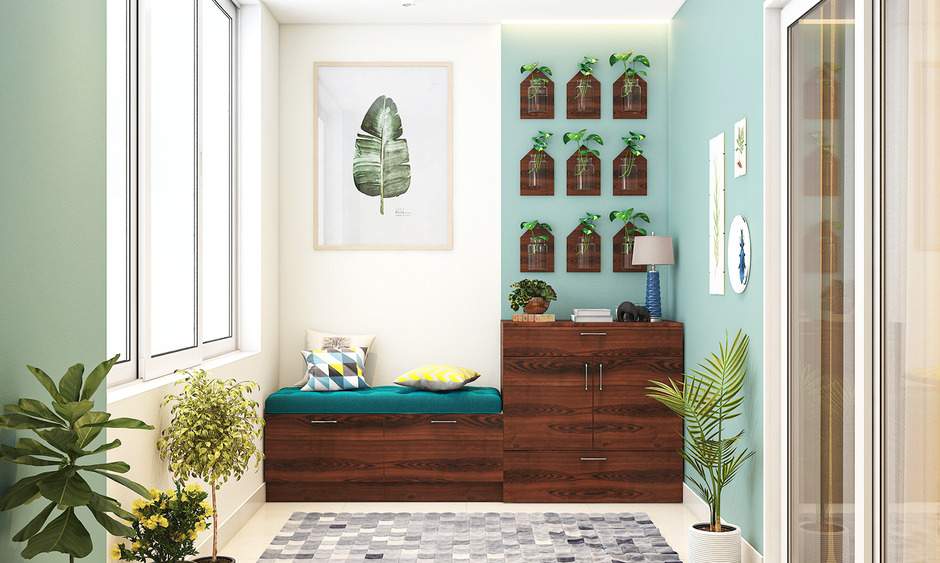 Stylish space featuring latest interior design trends 2025 with eco-friendly materials, maximalist patterns, and smart tech.