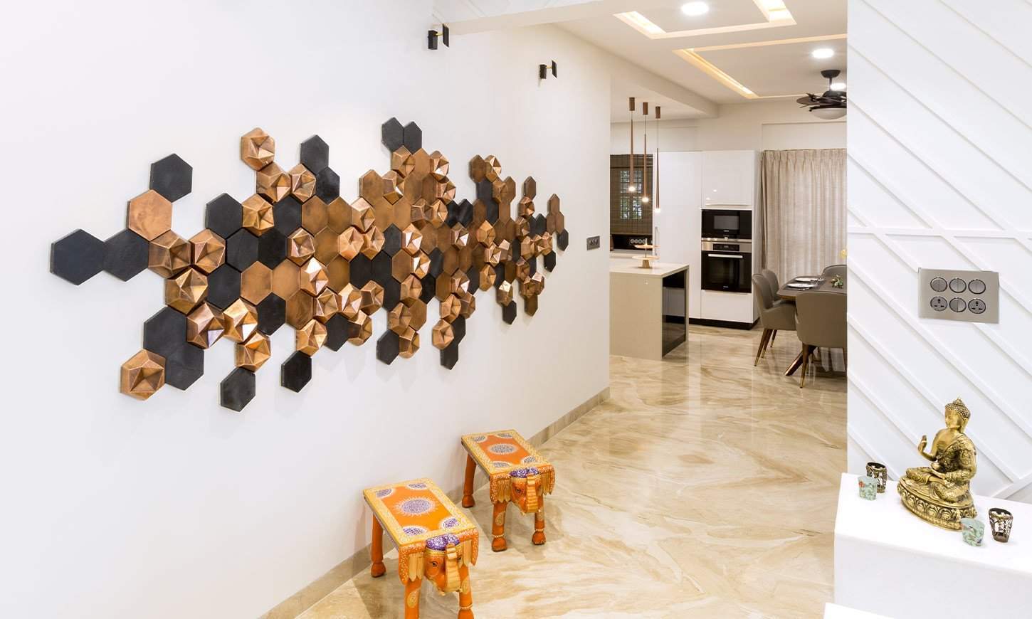 Lobby designed by leading interior designers in bangalore