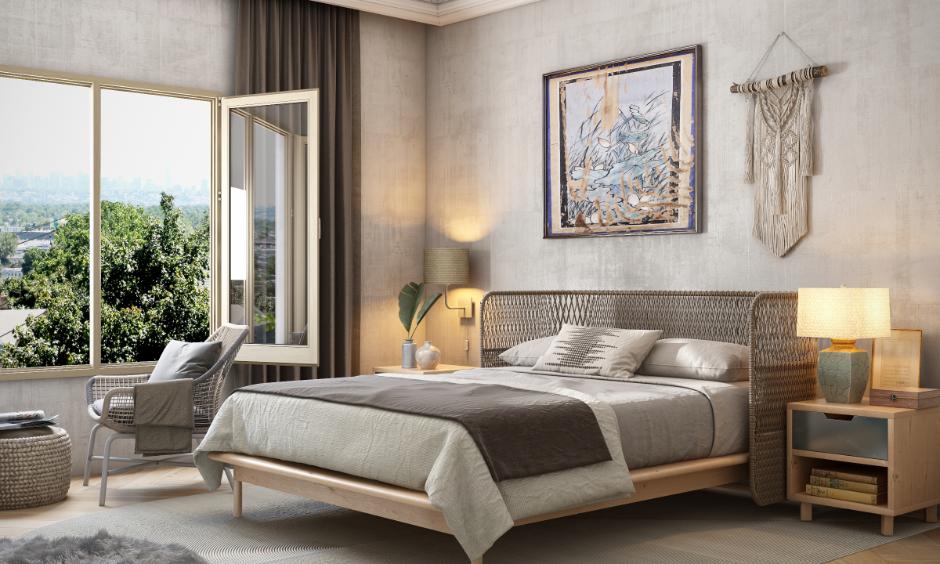 Master bedroom vastu recommends minimizing electronic devices near the bed to enhance restful sleep.