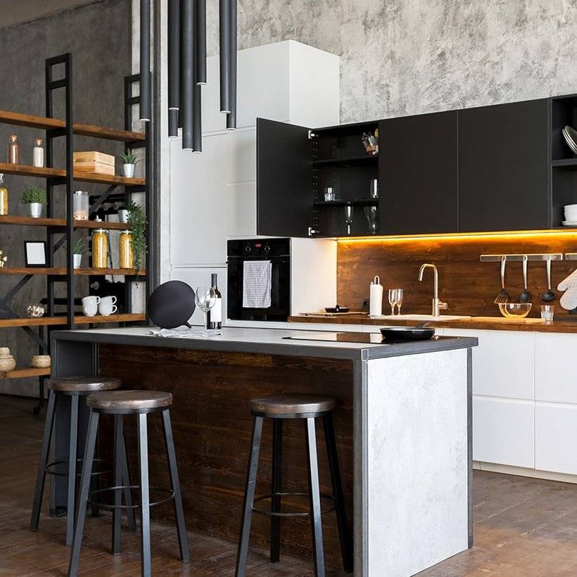 L shaped kitchen with island is the trendy kitchen island plays it cool in keeping with modern space