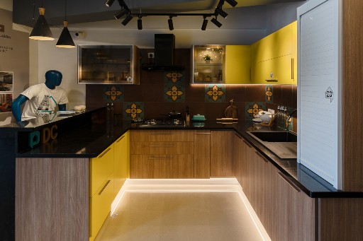 Modular kitchen design concepts at design cafe interior design experience store chennai