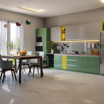 Modular kitchen price in Gurgaon for acrylic finish starts at ₹3 Lakhs