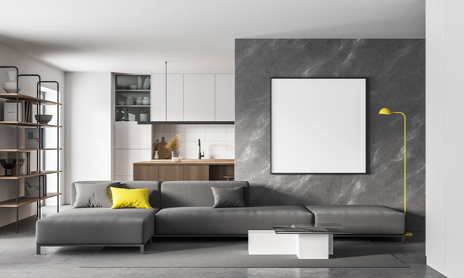 Monochromatic grey wall tiles colour combination for a serene look