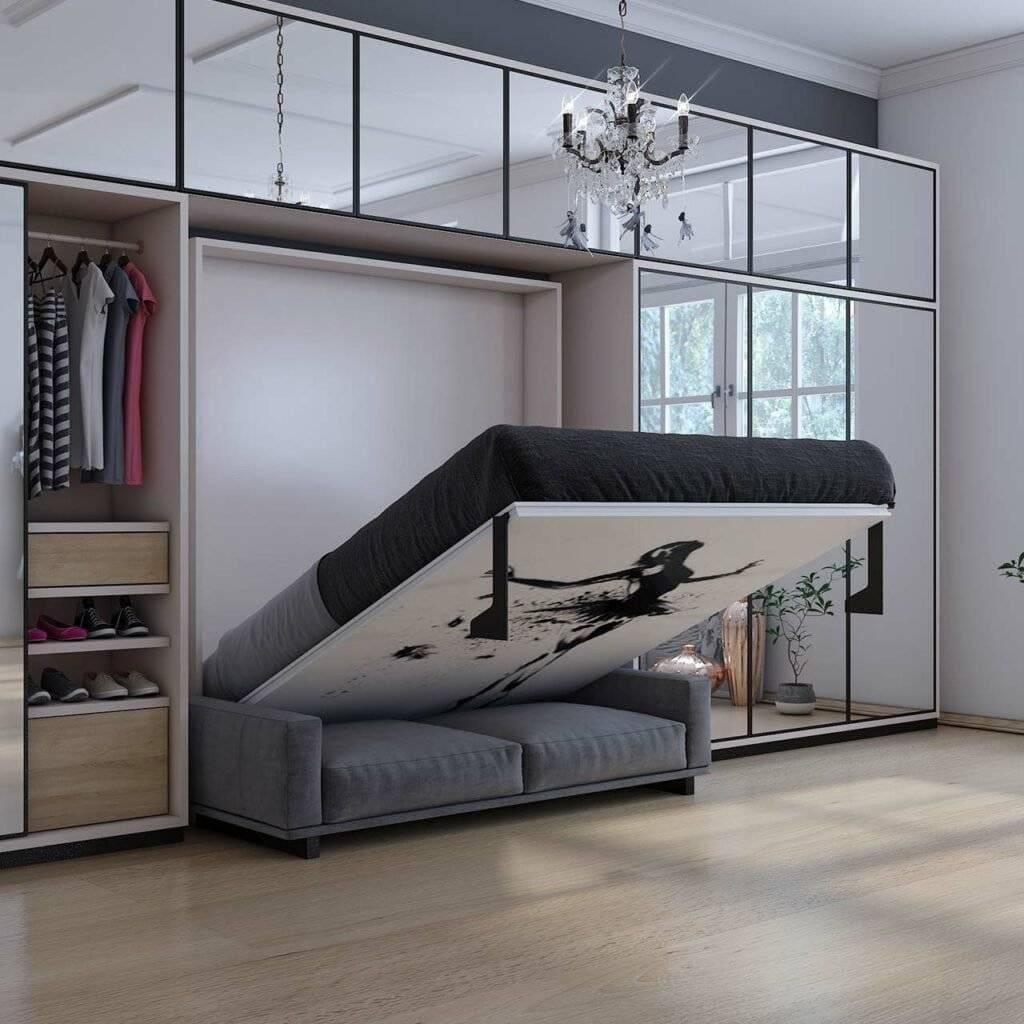Latest Furniture trends 2019 - Multifunctional Foldable Wall Bed is the future of saving space.