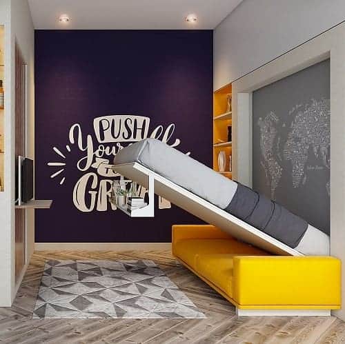 Murphy bed to save space in bedroom used by best interior designers in Mysore