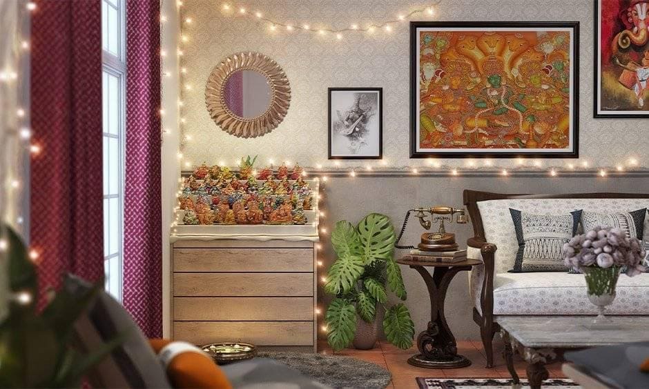Navratri decoration at home with stunning navratri puja decorations