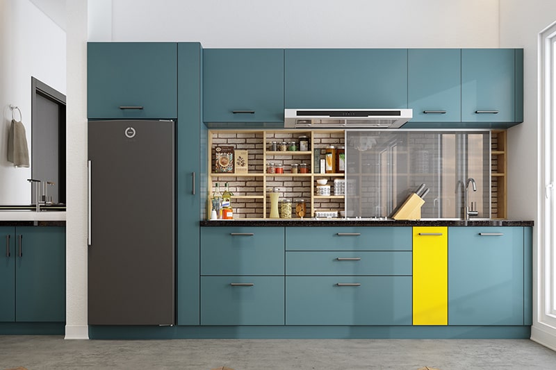 Aesthetic appeal of your kitchen by using open shelving for visual interest