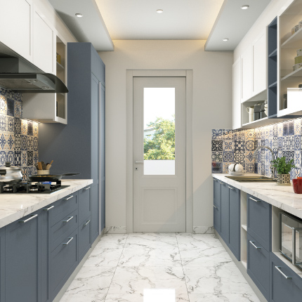 Parallel shape kitchen design in Bangalore for independent homes