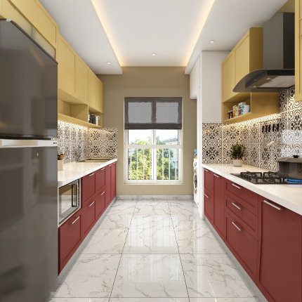 Parallel modular kitchen design for independent homes in Hyderabad