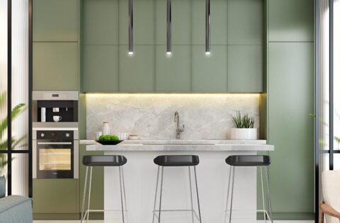 Smooth particle board surface used in contemporary furniture design