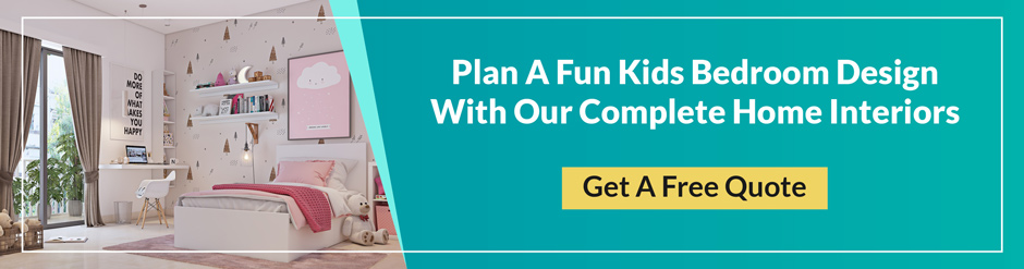 Plan a fun kids bedroom design with our complete home interiors