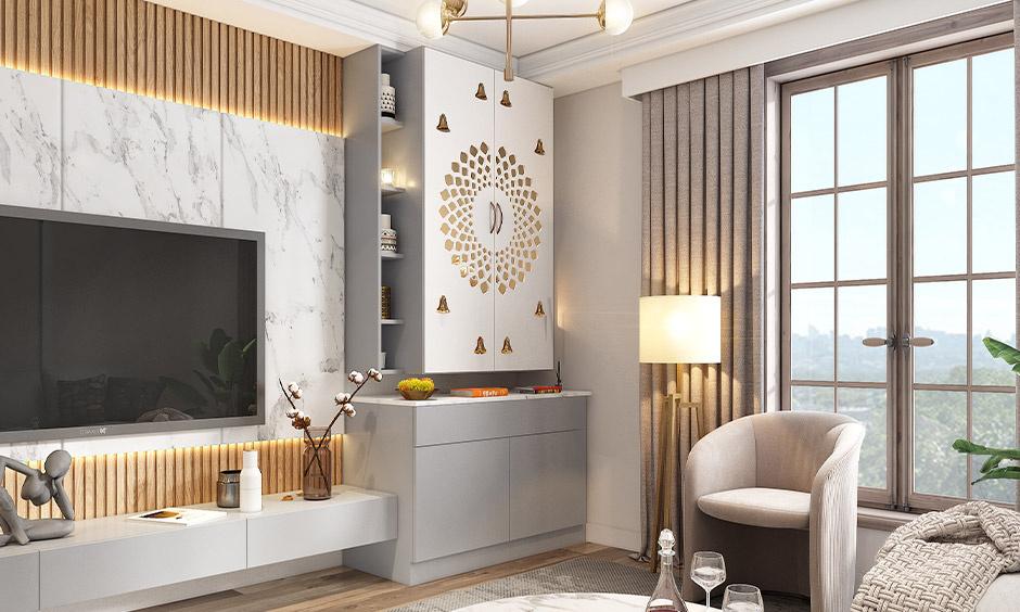 Small living room interior design with the proper utilisation of vertical space