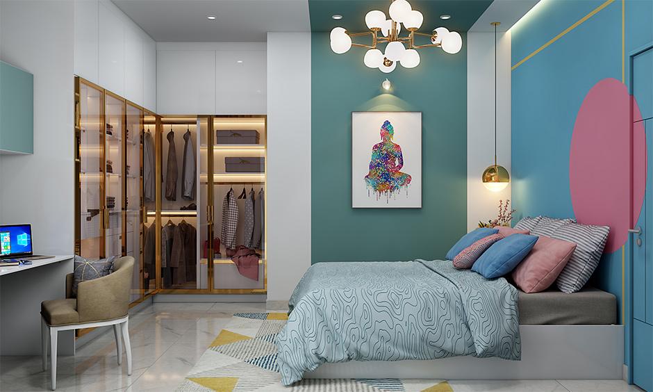 Teal and turquoise bedroom idea for a calming and fresh look