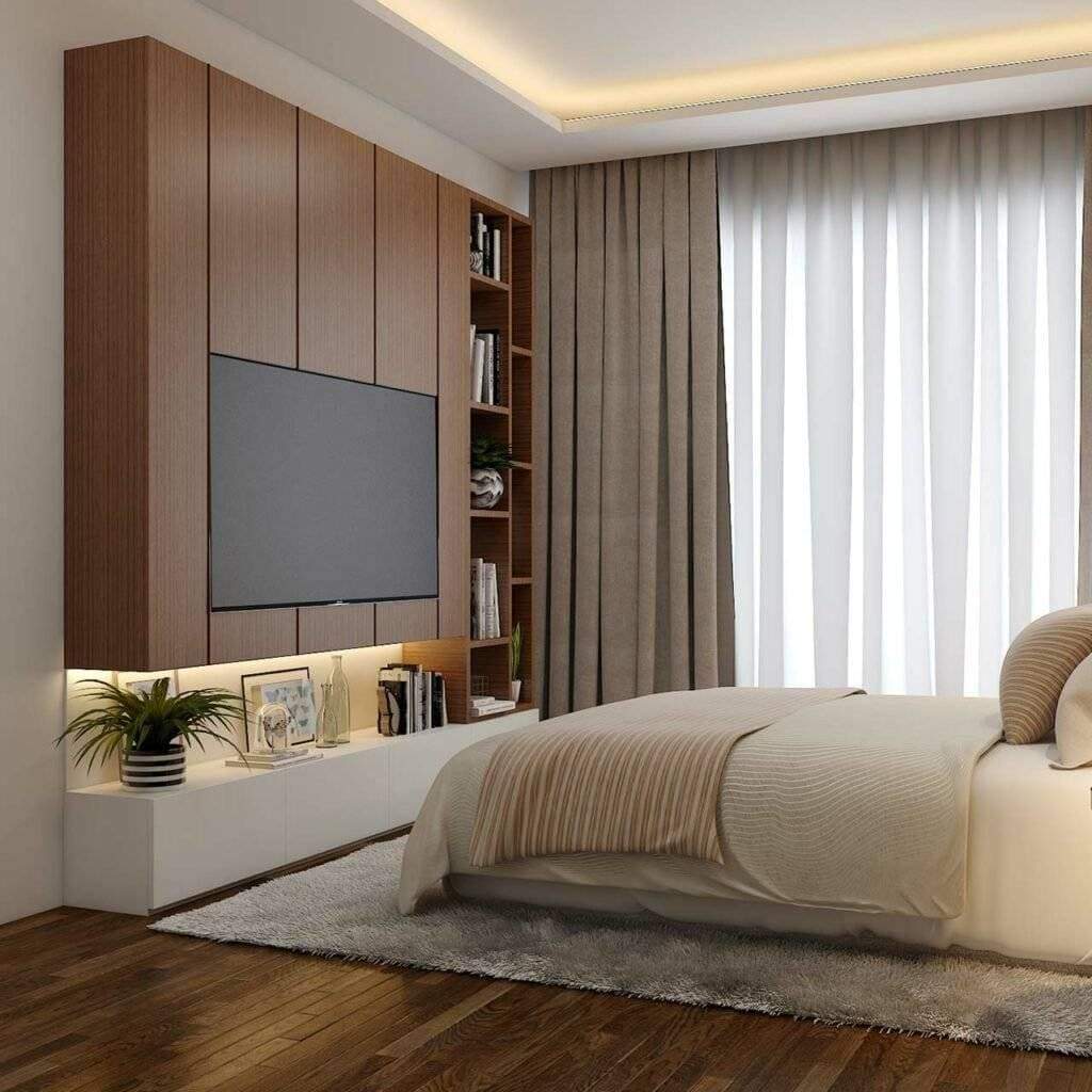 Bedroom tv unit designs to make the tv unit blend well into bedroom decor