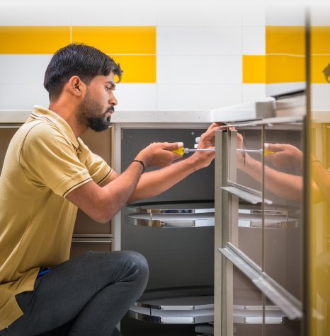 Design Cafe has its own workforce to take care of your home interiors.